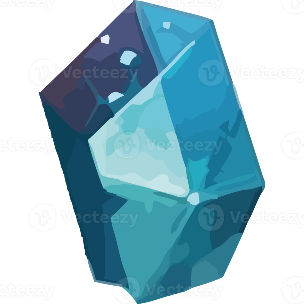 A blue diamond with a black background png