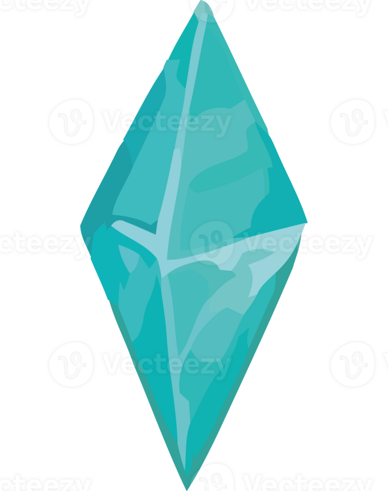 A blue diamond shaped gem png