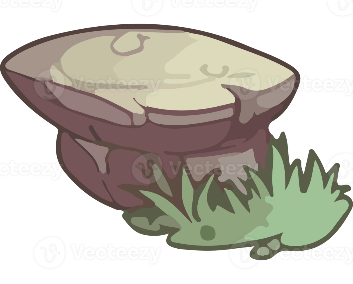A cartoon mushroom sitting on the ground png