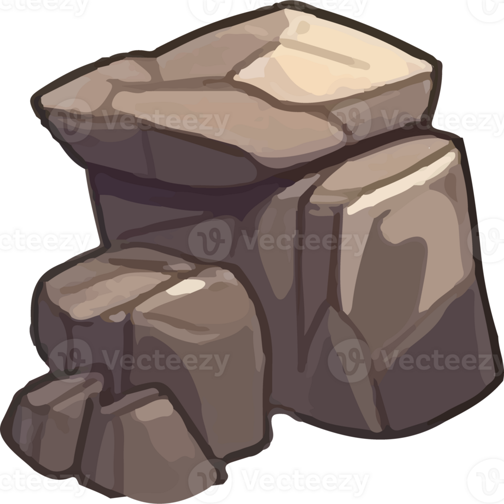 A stone pile with a rock on top png