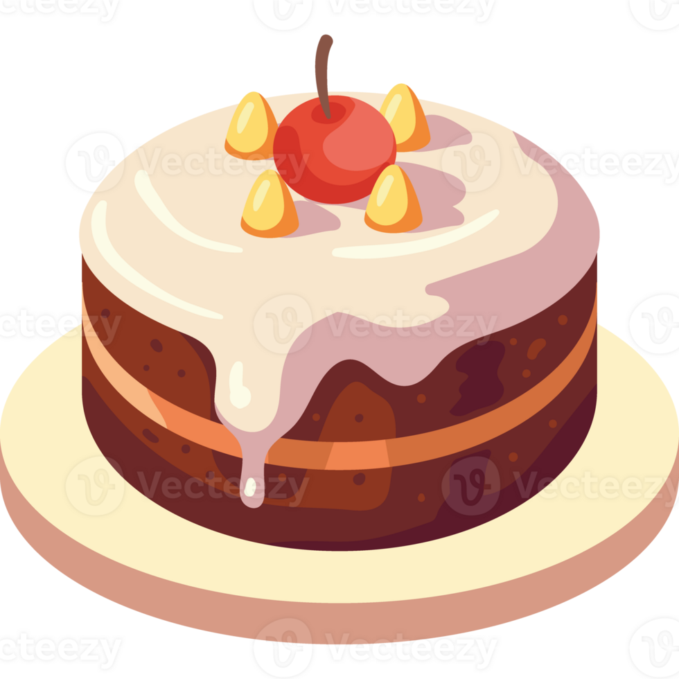 Cake icon with cherry on top png