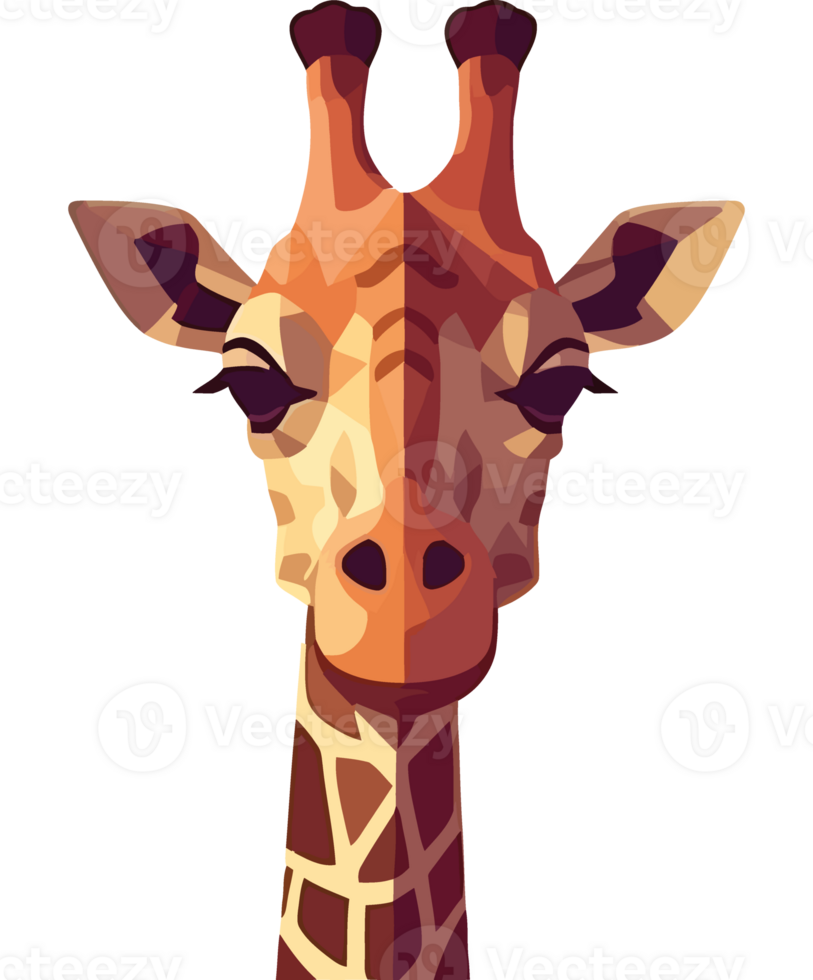 A giraffe with a black background png