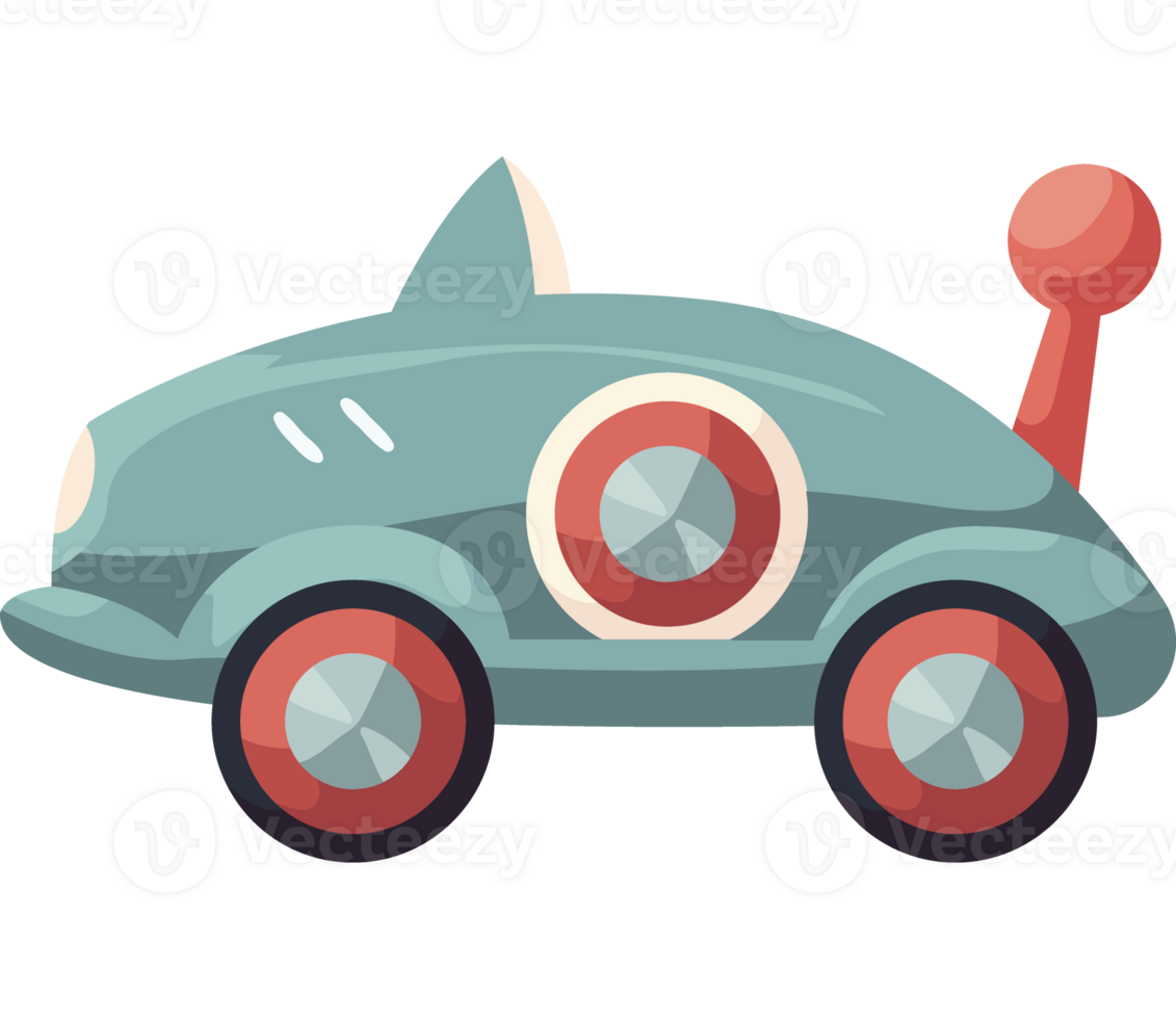 A cartoon car with a red and white paint job png