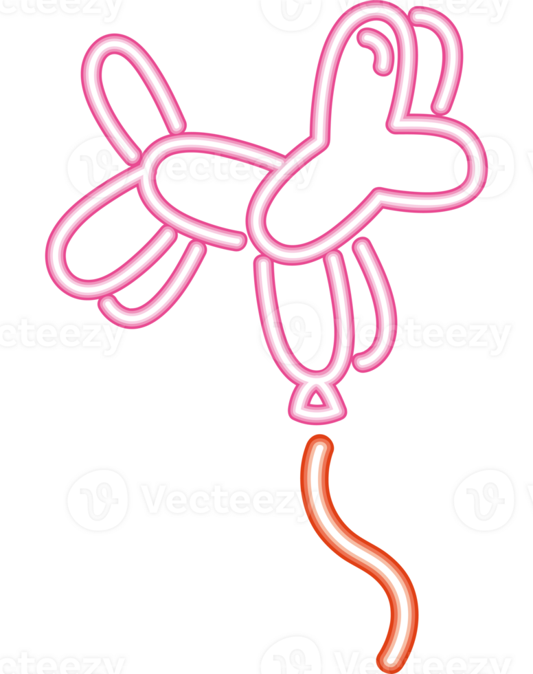 A neon sign that says balloon dog png