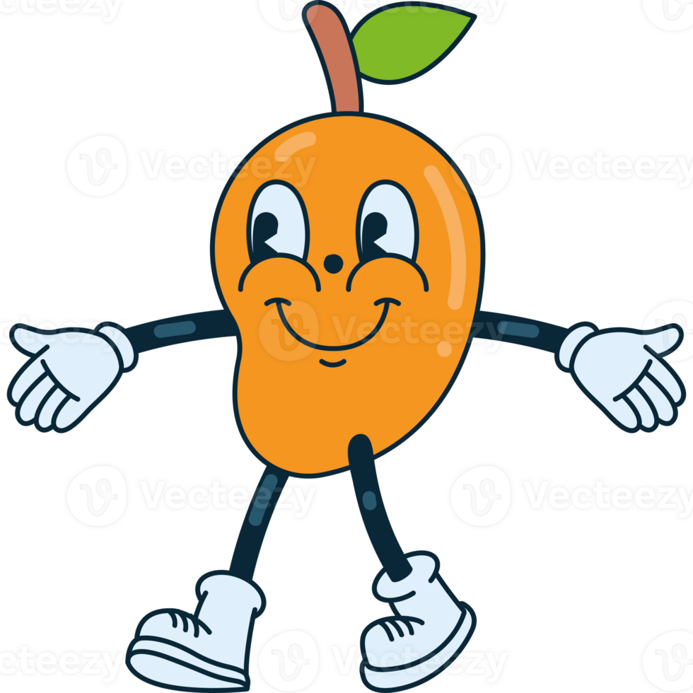 An orange character with arms and legs png