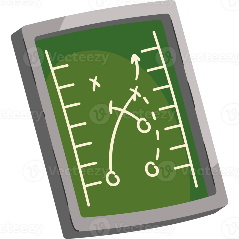 A football field on a tablet computer png