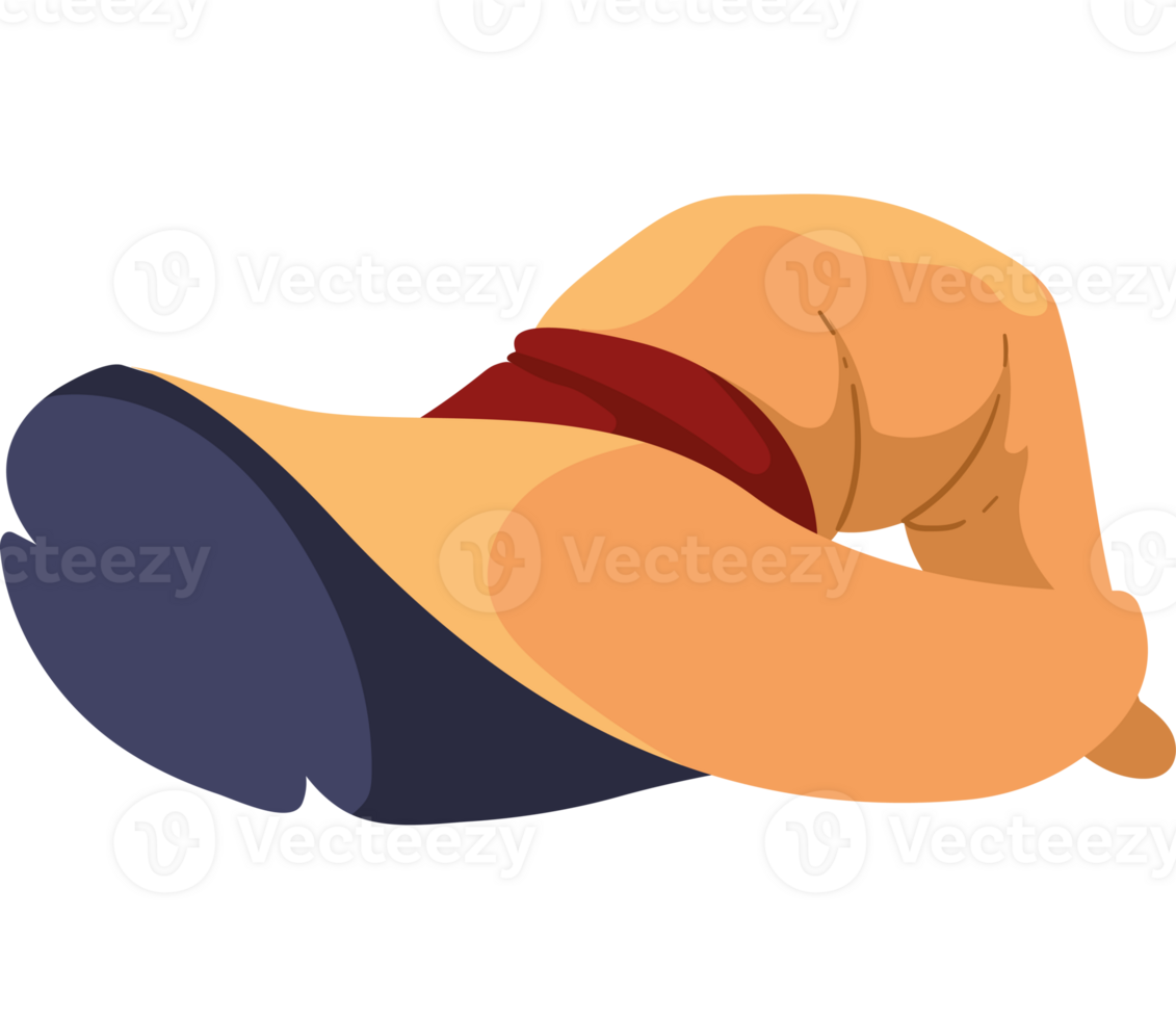 A cartoon character laying down on his back png
