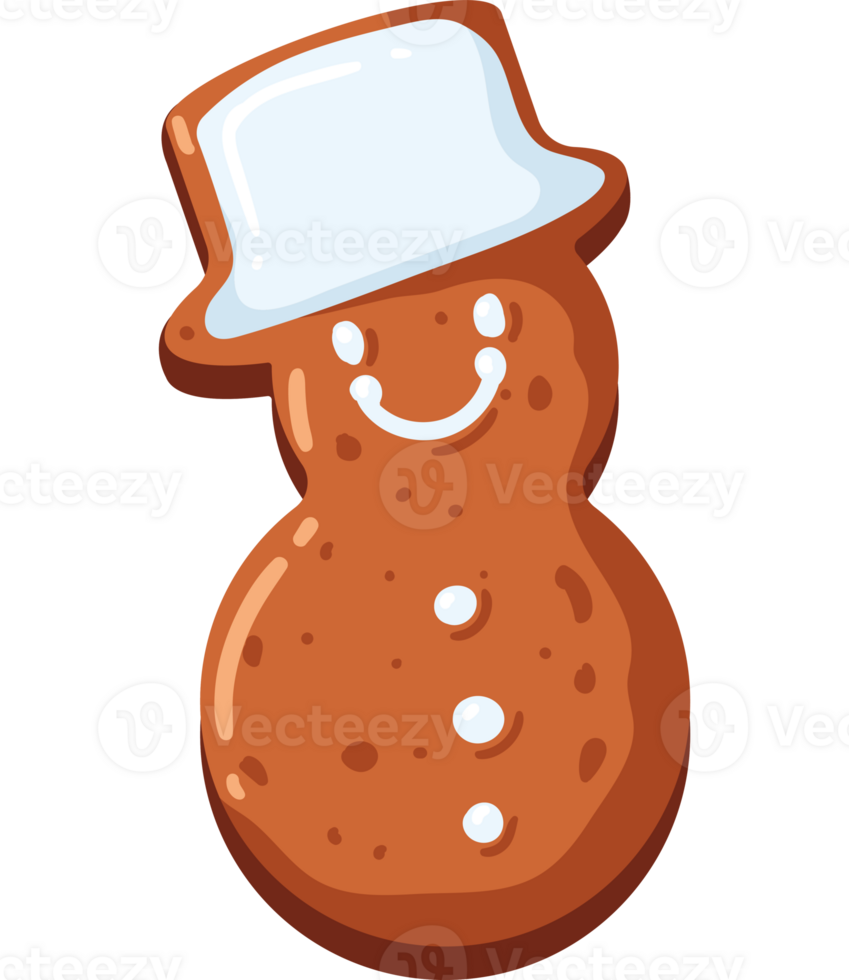 A gingerbread man wearing a hat png