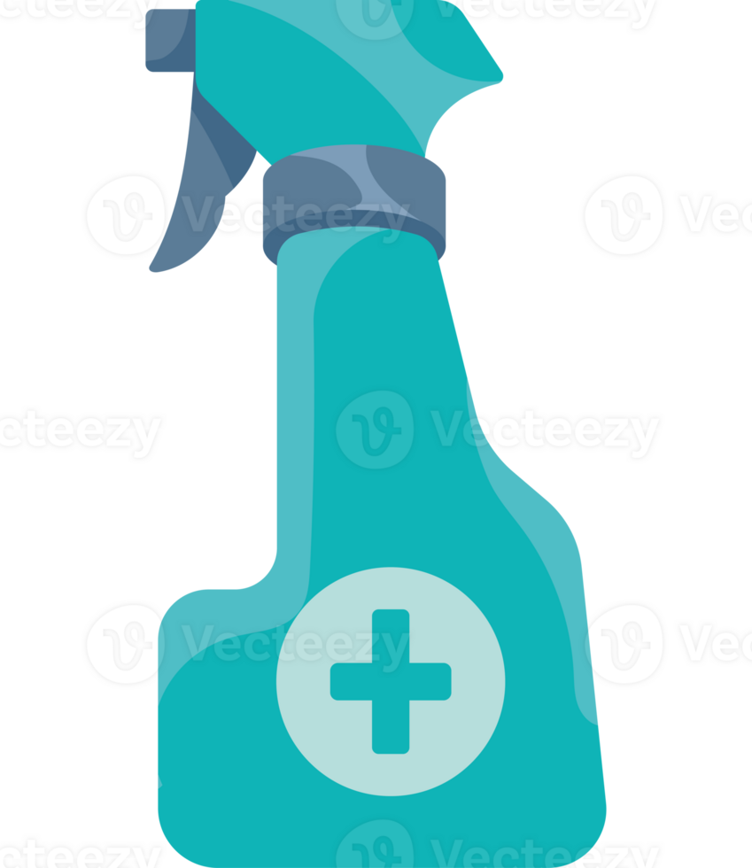 A blue spray bottle with a cross on it png