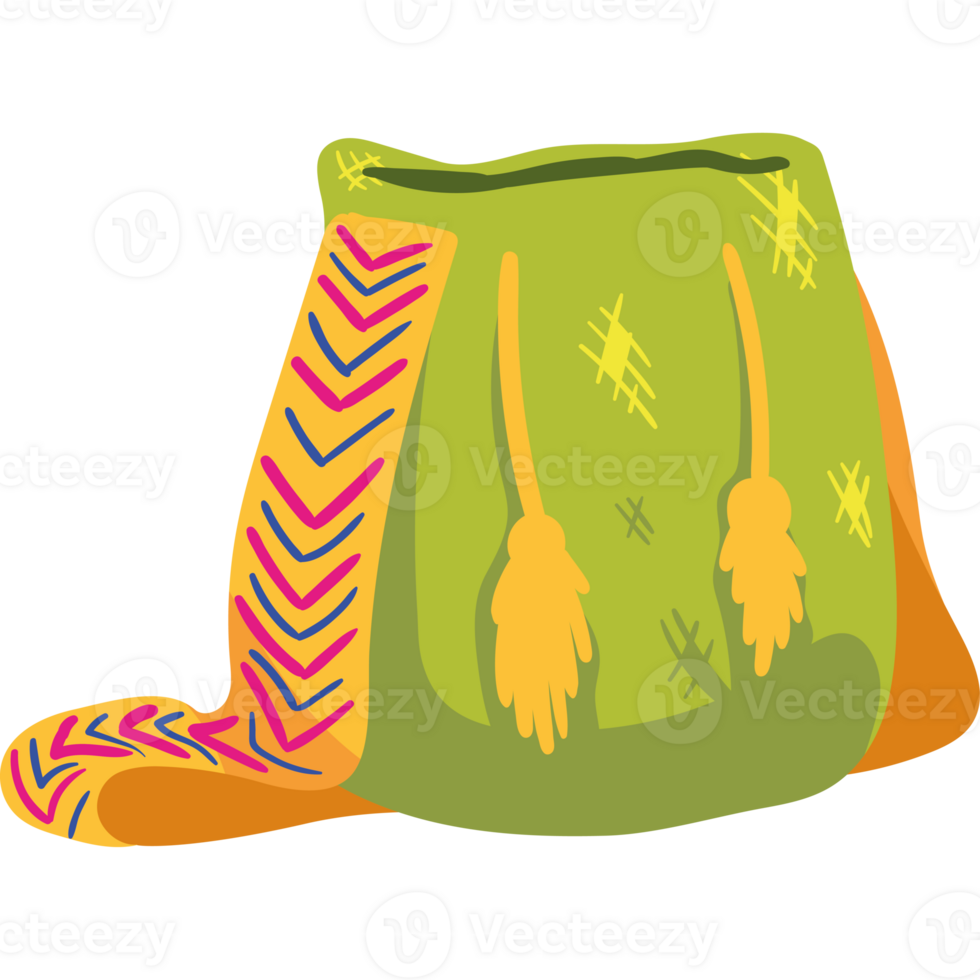 A colorful bag with a colorful pattern png