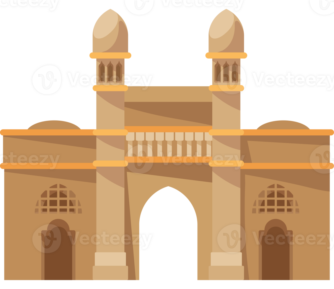 The gateway of india is shown in this illustration png