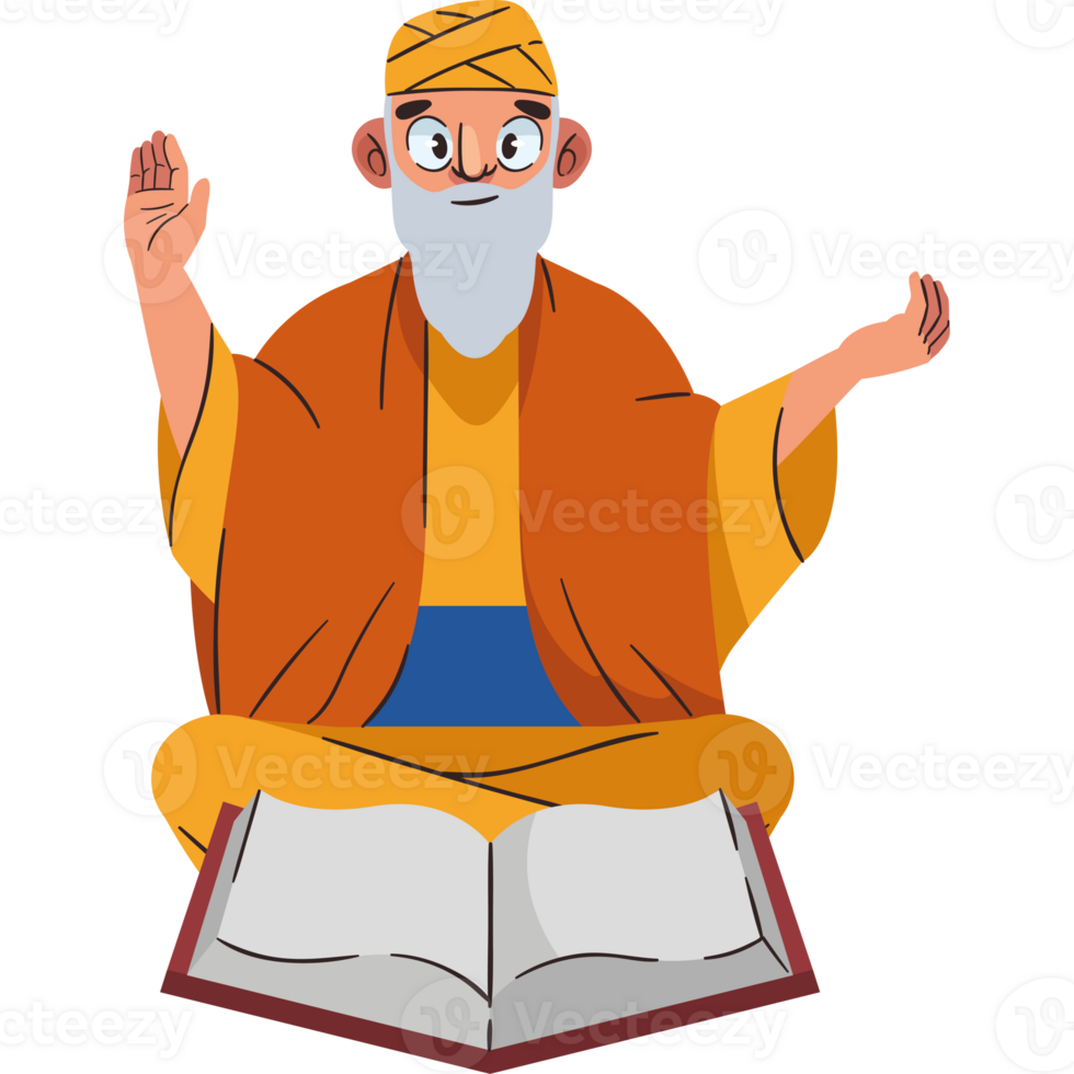 An old man sitting on the floor with his hands up png