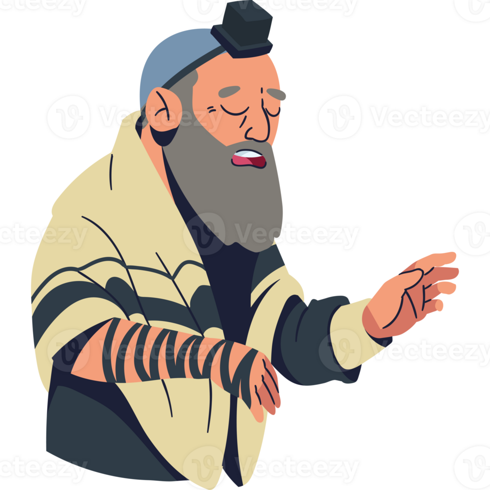 An old jewish man with a beard and a long beard png