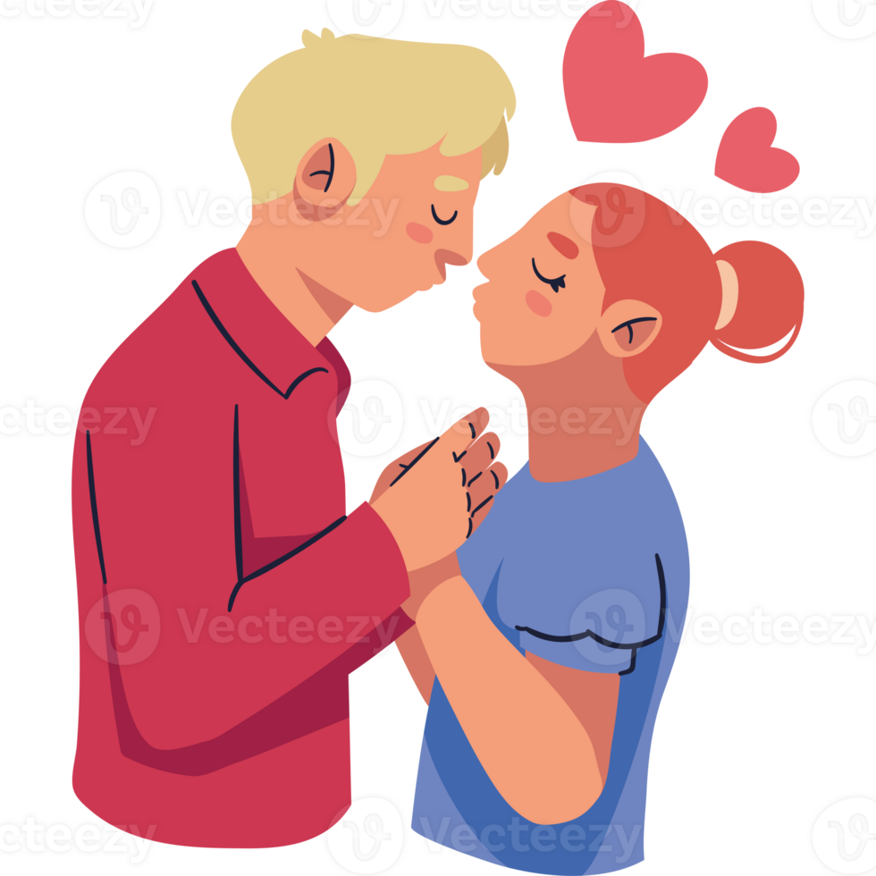 A man and woman are kissing each other png