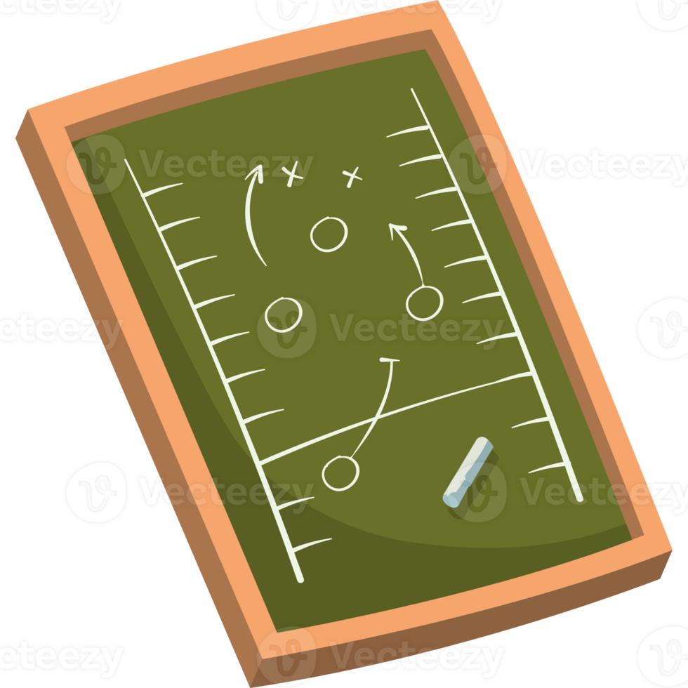 A football field on a blackboard with a chalkboard png