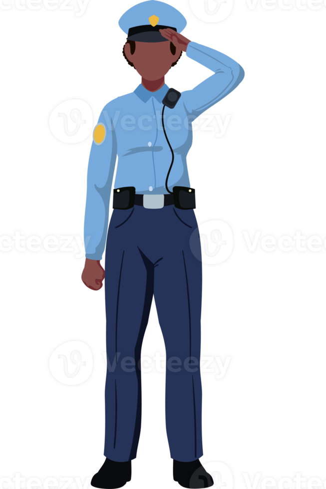 Police officer standing with his hand on his head png