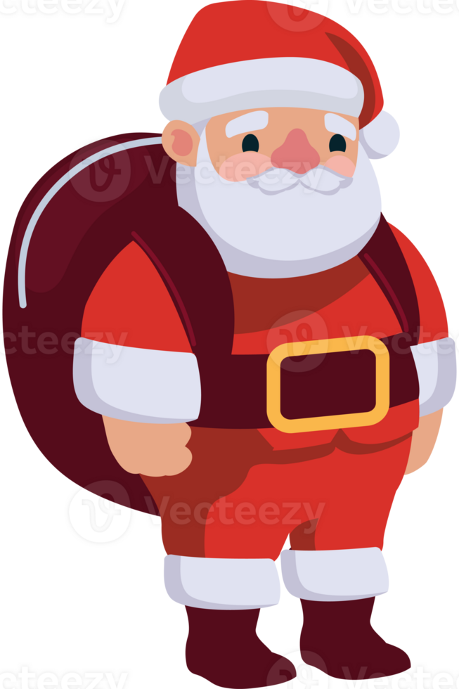de kerstman claus met een zak clip art png