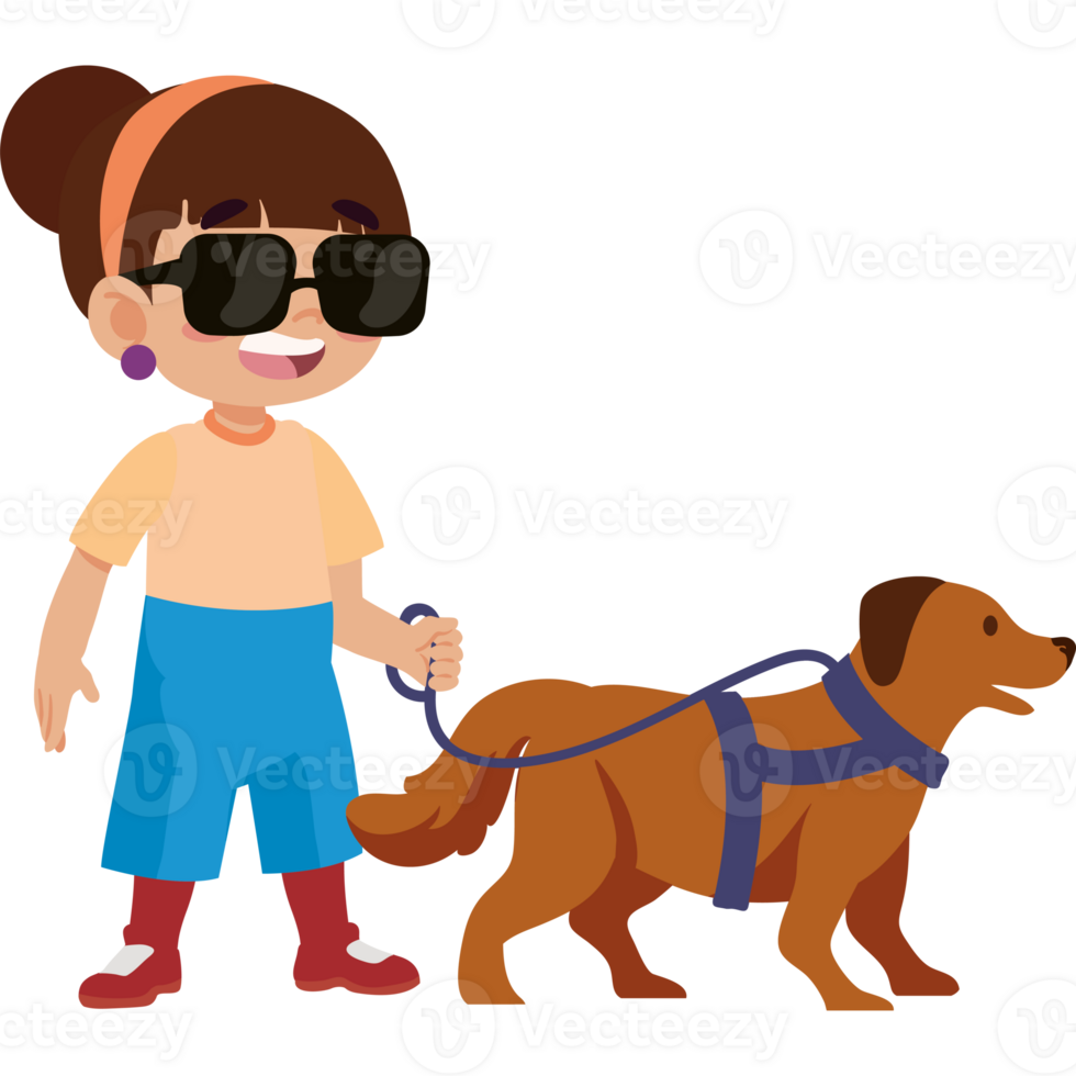 Girl walking dog clipart png