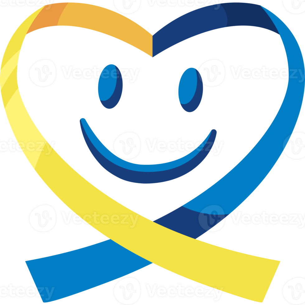A smiley face with a ribbon around it png