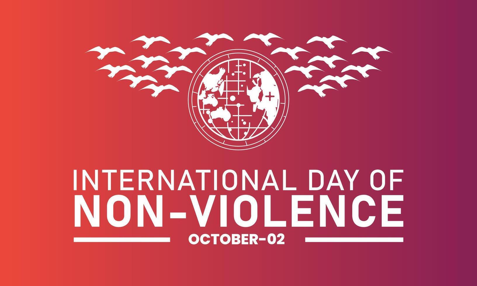 international day of nonviolence, Peace and nonviolence celebration. illustration design