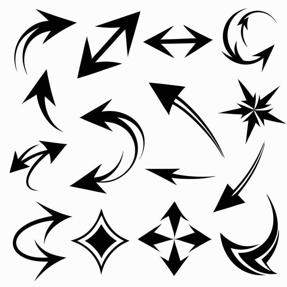 Arrow icon set collection vector