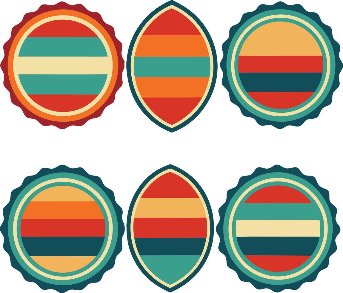 Set of badges and ribbons vector