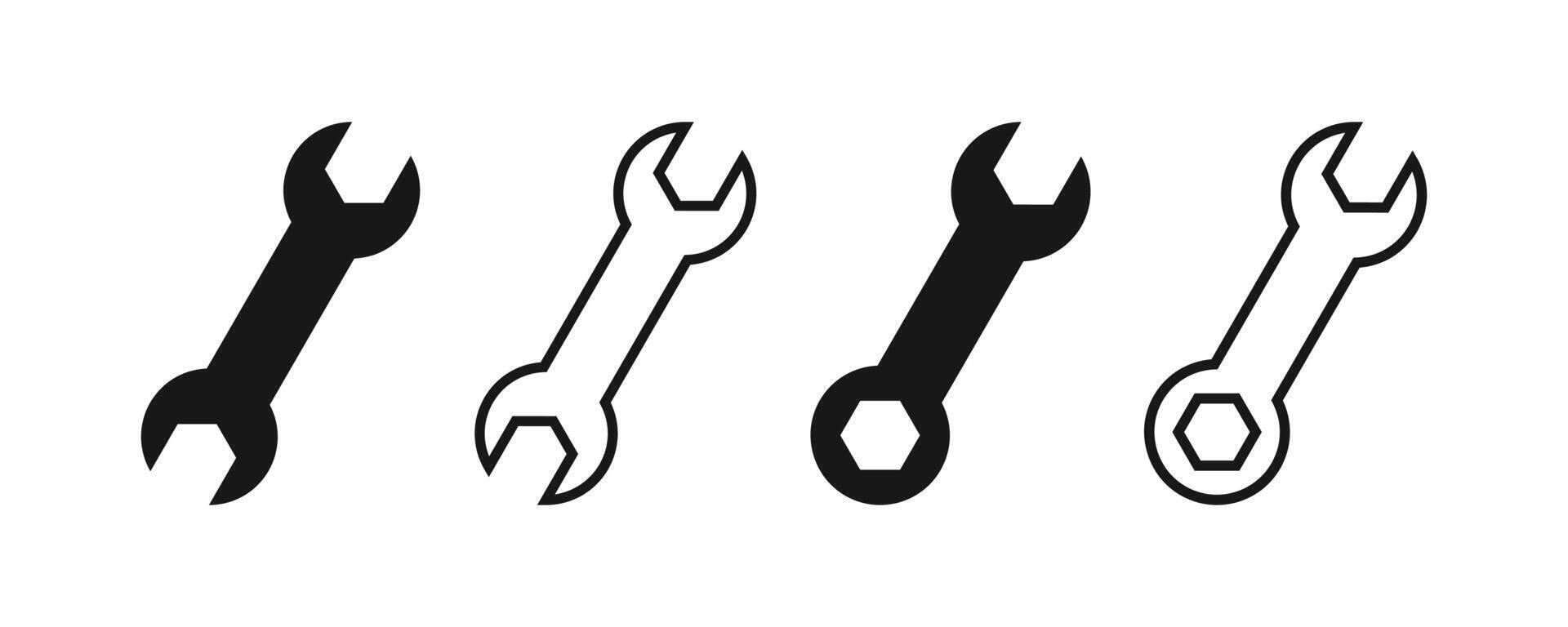 Wrench icon set. Repair icon . Tools sign and symbol vector