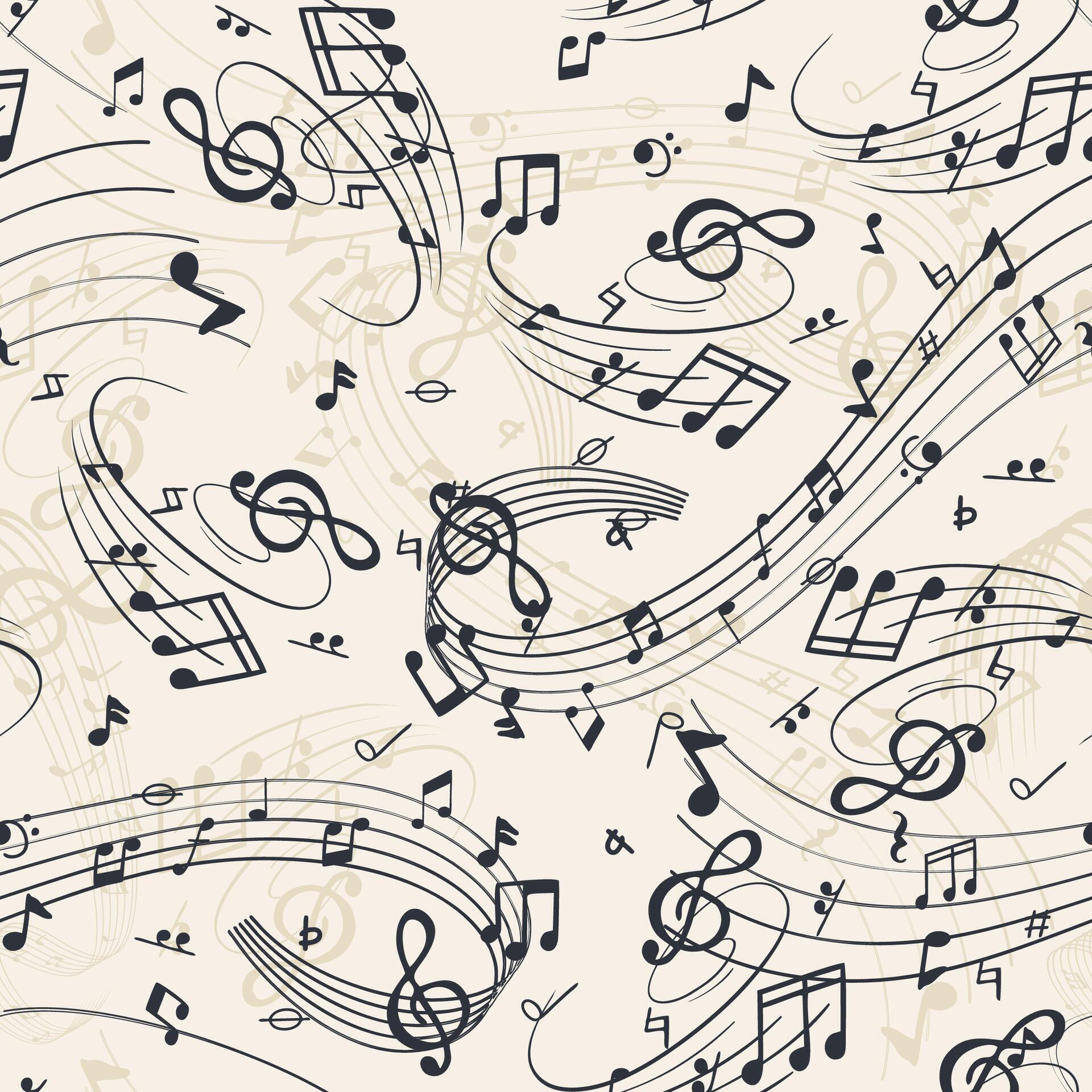 music notes seamless pattern background 49031307 Vector Art at Vecteezy