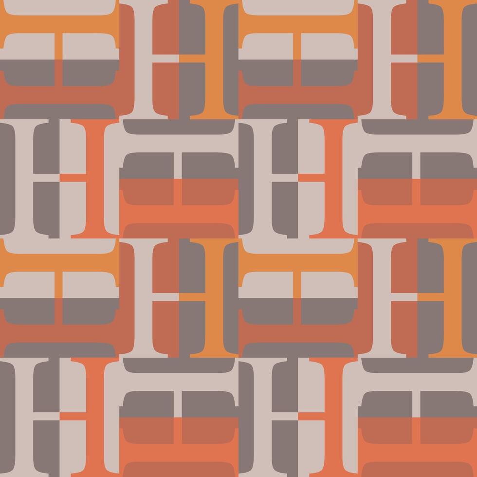 H letter retro textile pattern vector