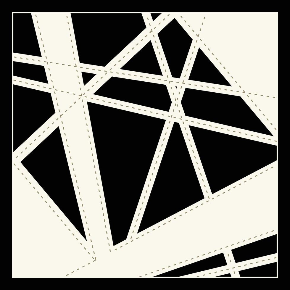 abstract geometric monochrome dotted line scarf vector
