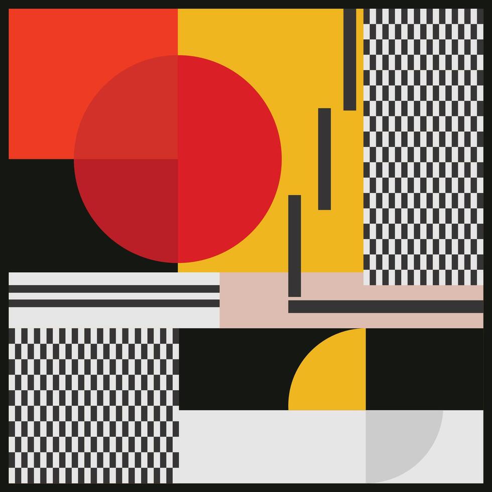 abstract geometric shape retro scarf vector