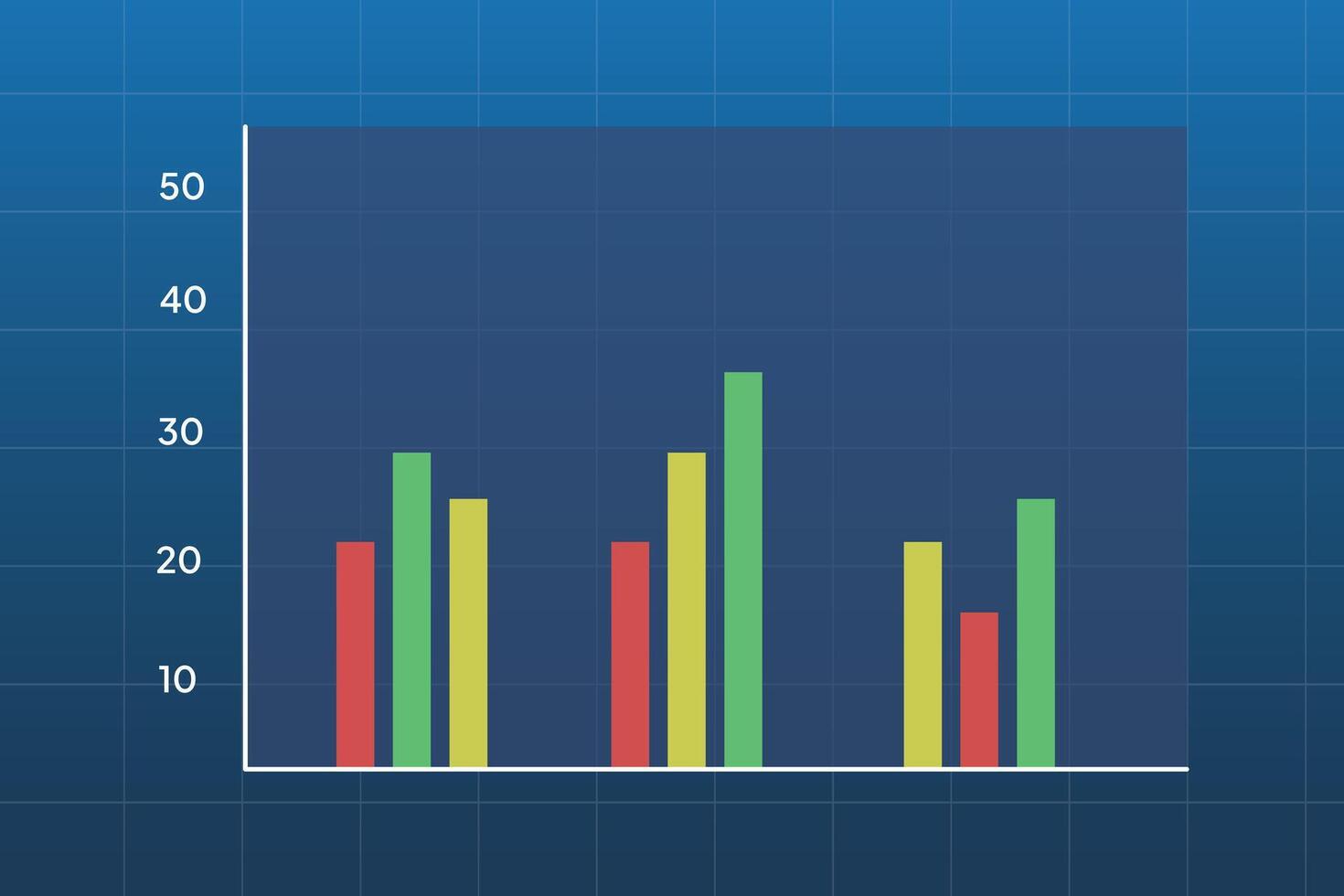 Statistics graph concept. Colored flat illustration isolated. vector