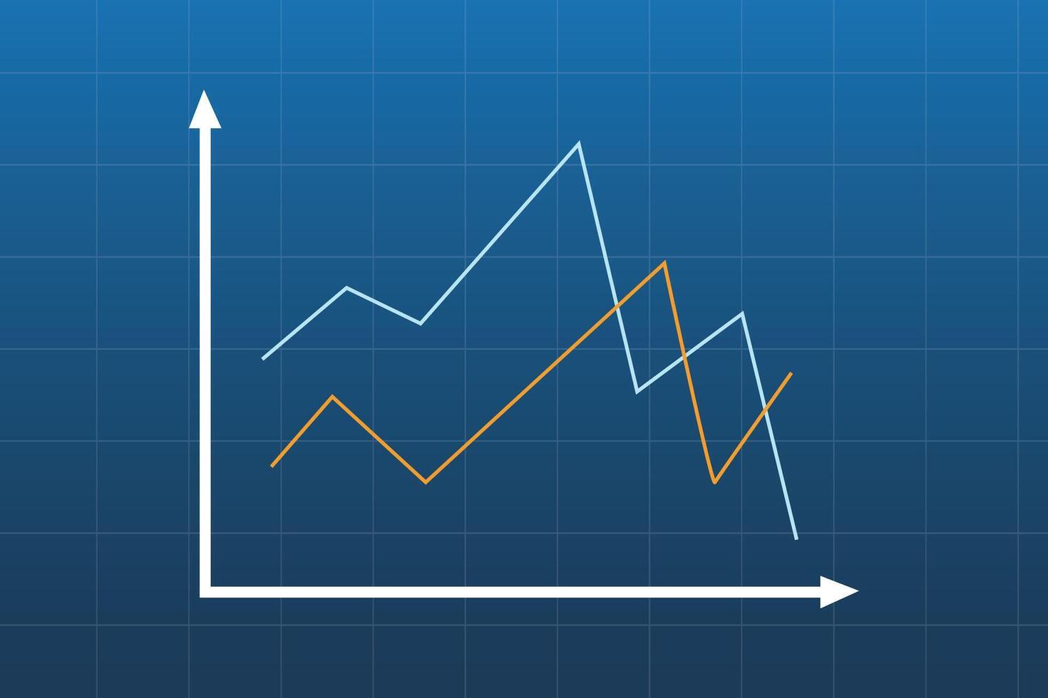 Statistics graph concept. Colored flat illustration isolated. vector
