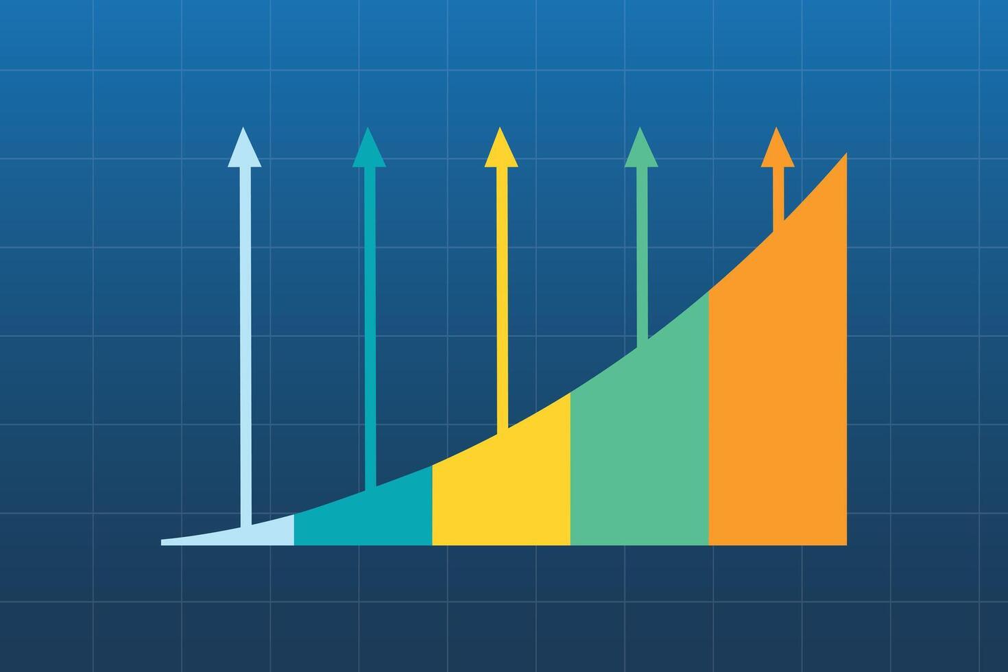 Statistics graph concept. Colored flat illustration isolated. vector