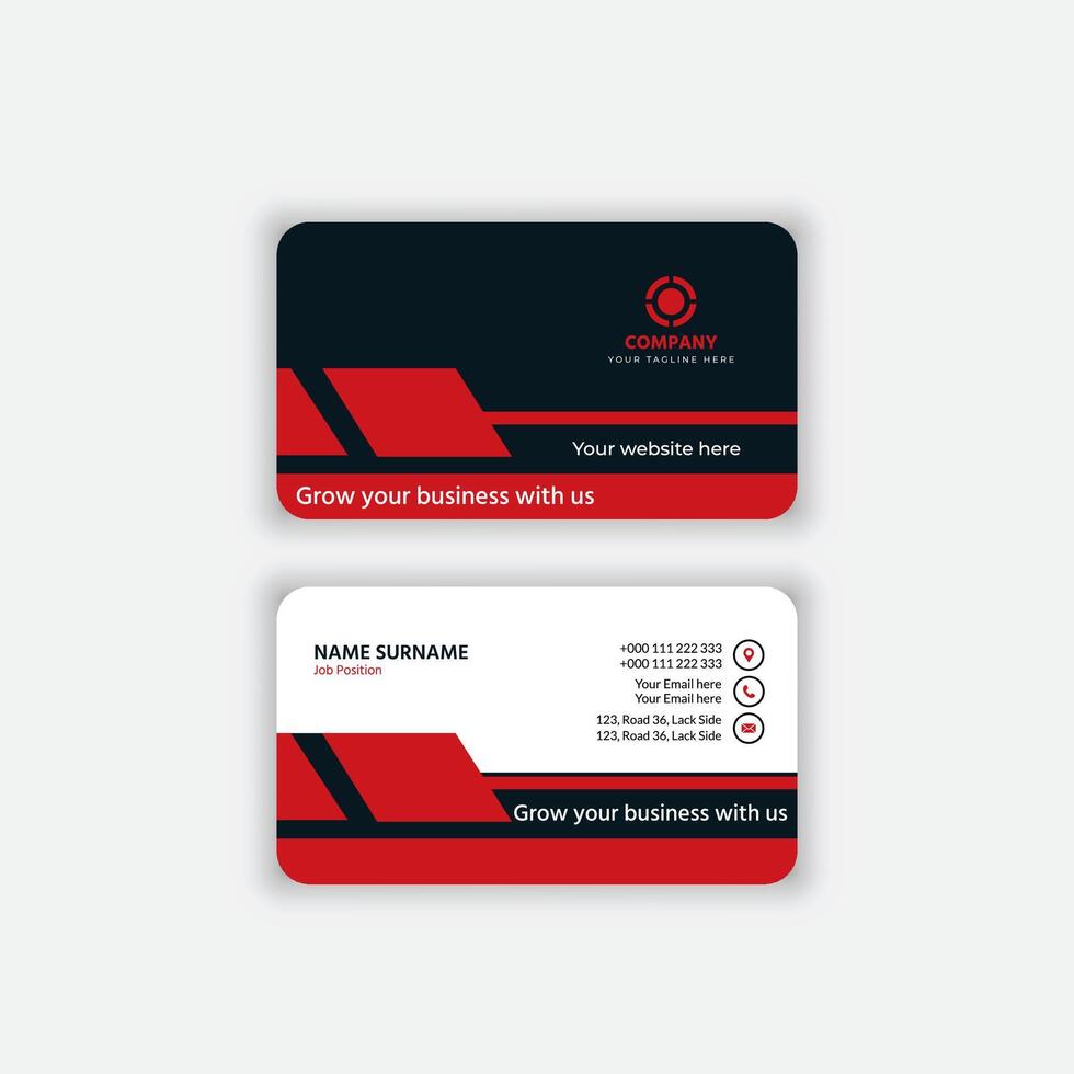 Modern business card template design vector