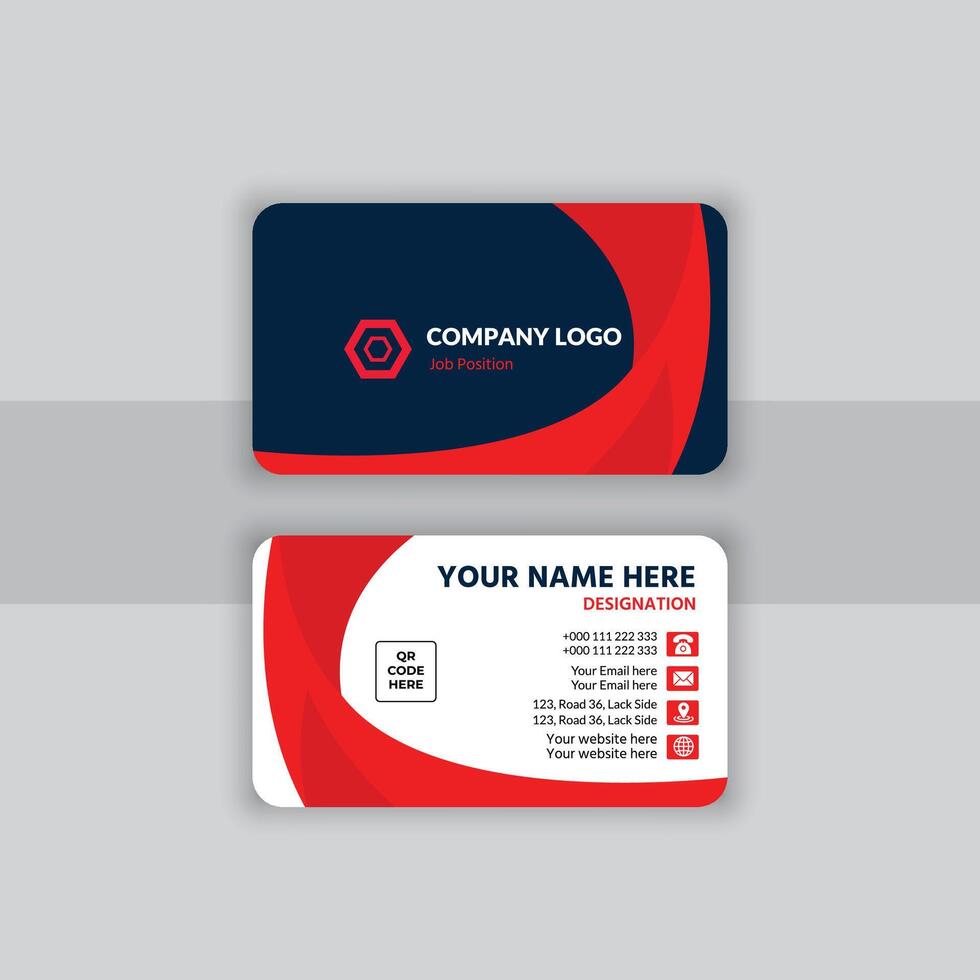 Modern business card design template vector