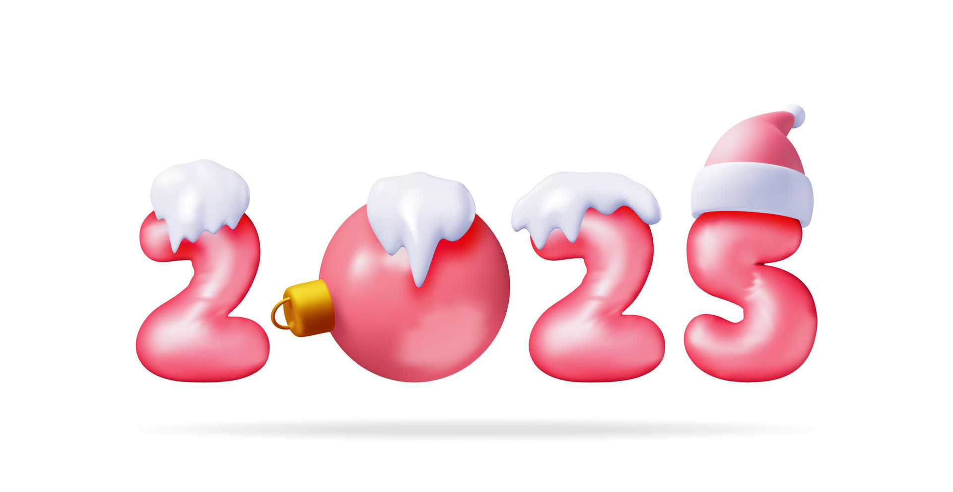 3d red balloon 2025 new year symbol isolated. 49031607 Vector Art at