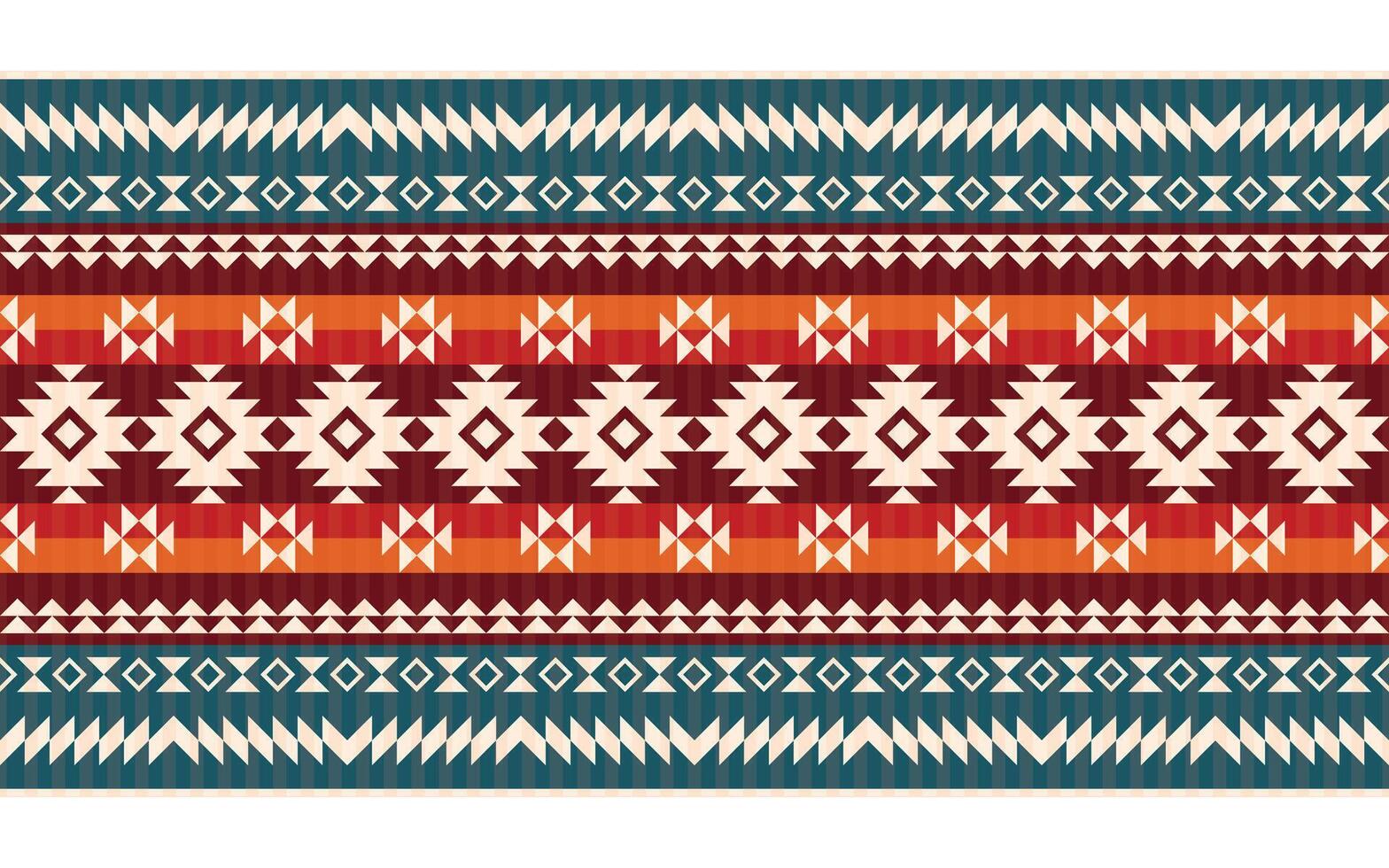 Navajo pattern Aztec geometric seamless pattern for use in fabric, carpets, wallpaper, clothing, batik, quilts, and crafts vector