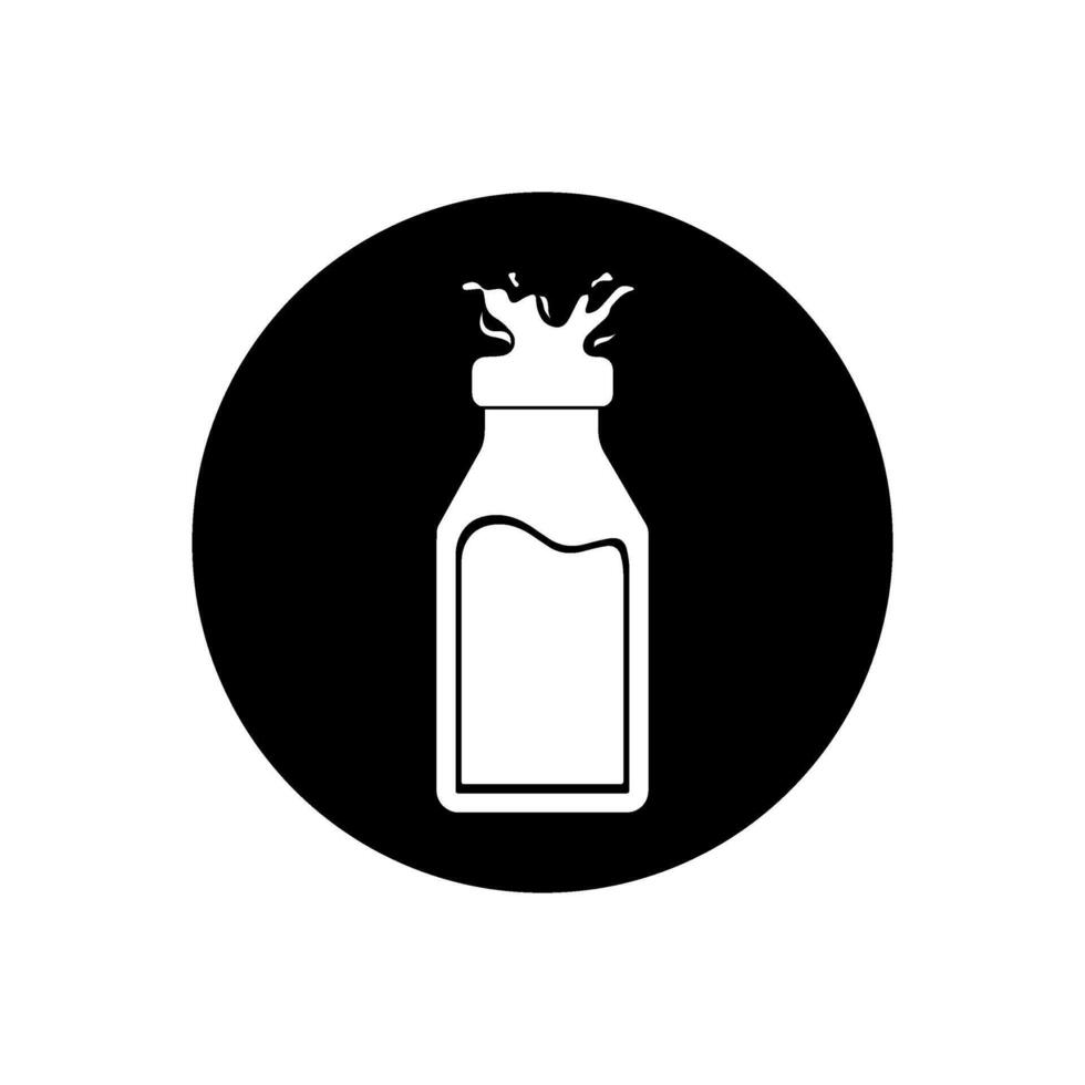 Glass bottle image icon. vector