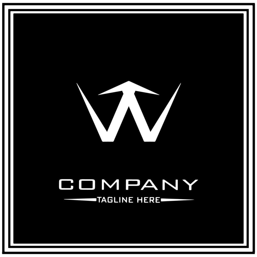 Simple logo of the letter W. vector