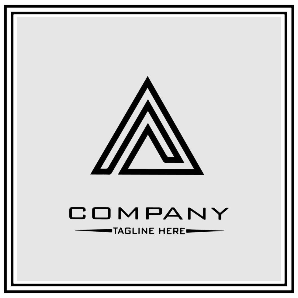 Premium letter A logo in geometric style. vector