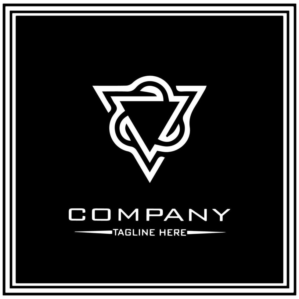 Simple triangle logo, vectors illustration