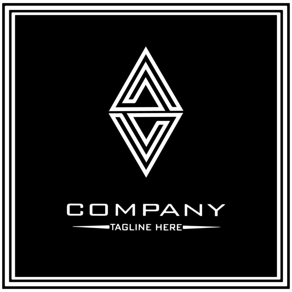 Simple triangle logo, vectors illustration