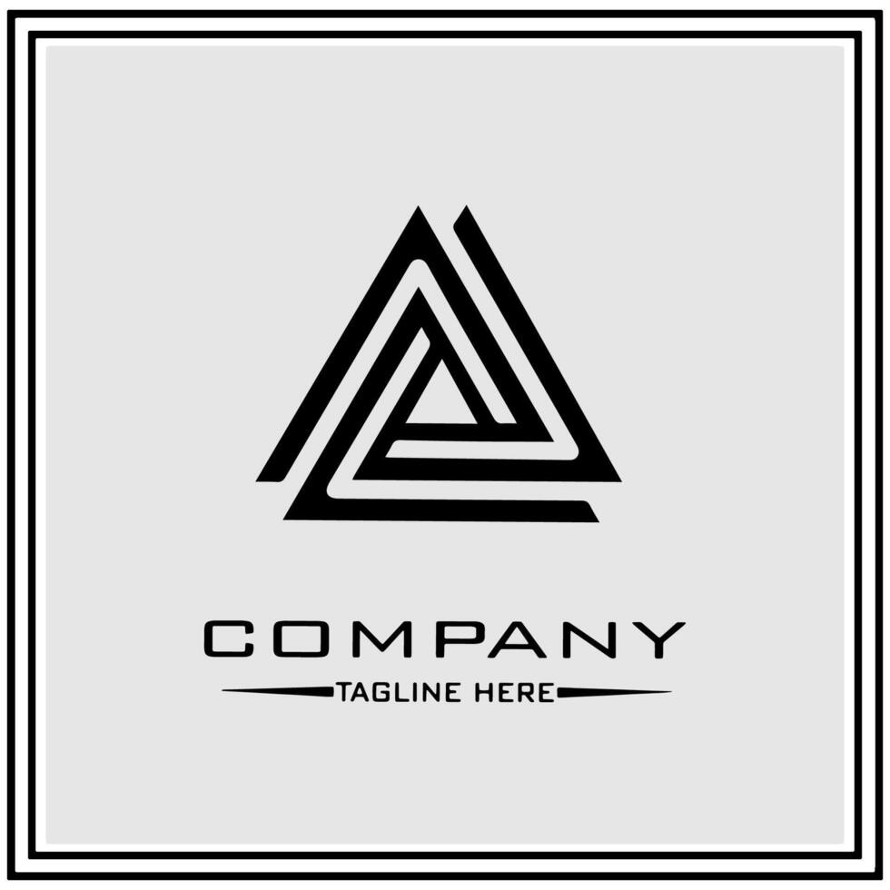 Premium simple geometric style logo. vector