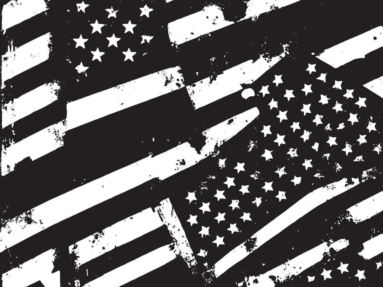 A simple, single, distressed USA flag vector