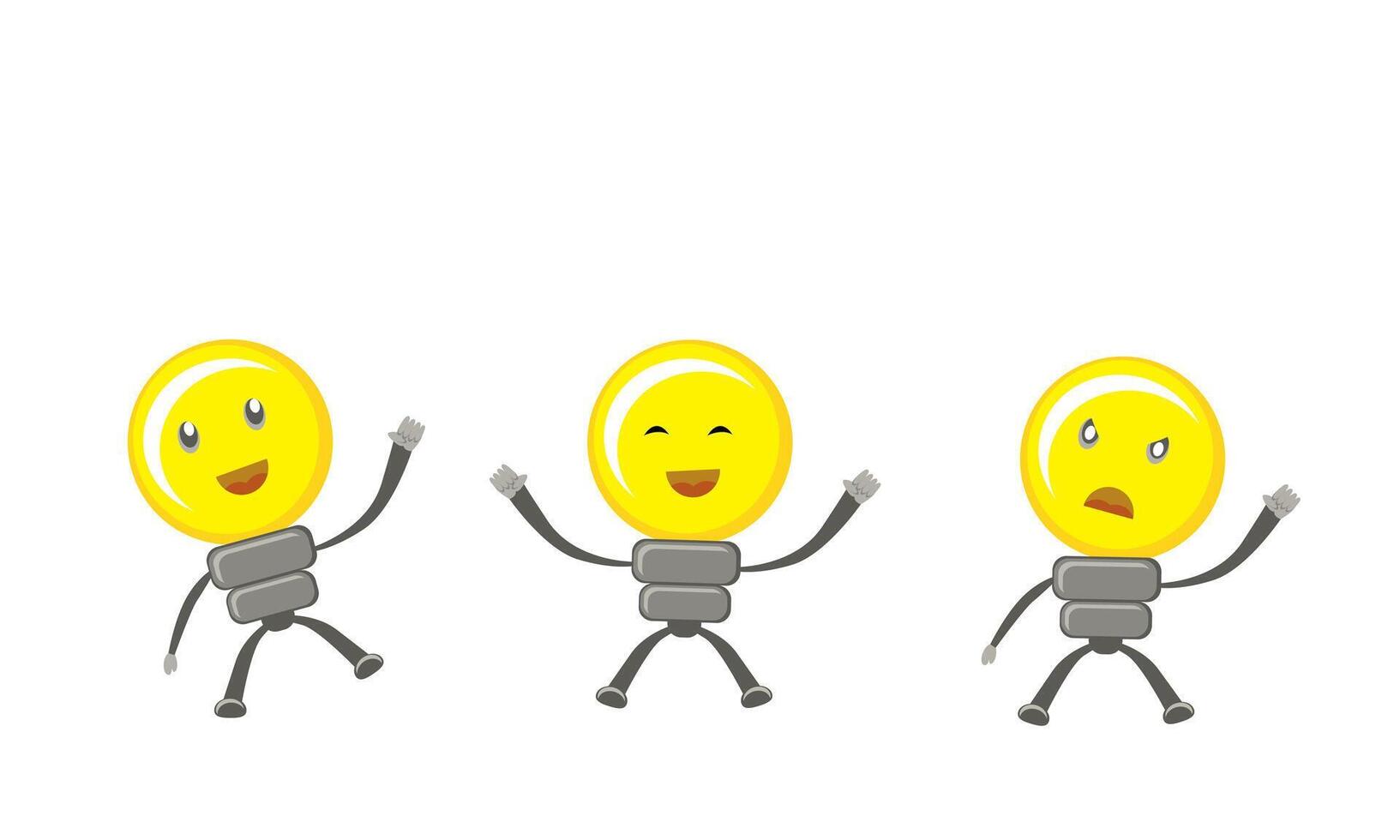 illustration Lightbulb Icon White Background vector
