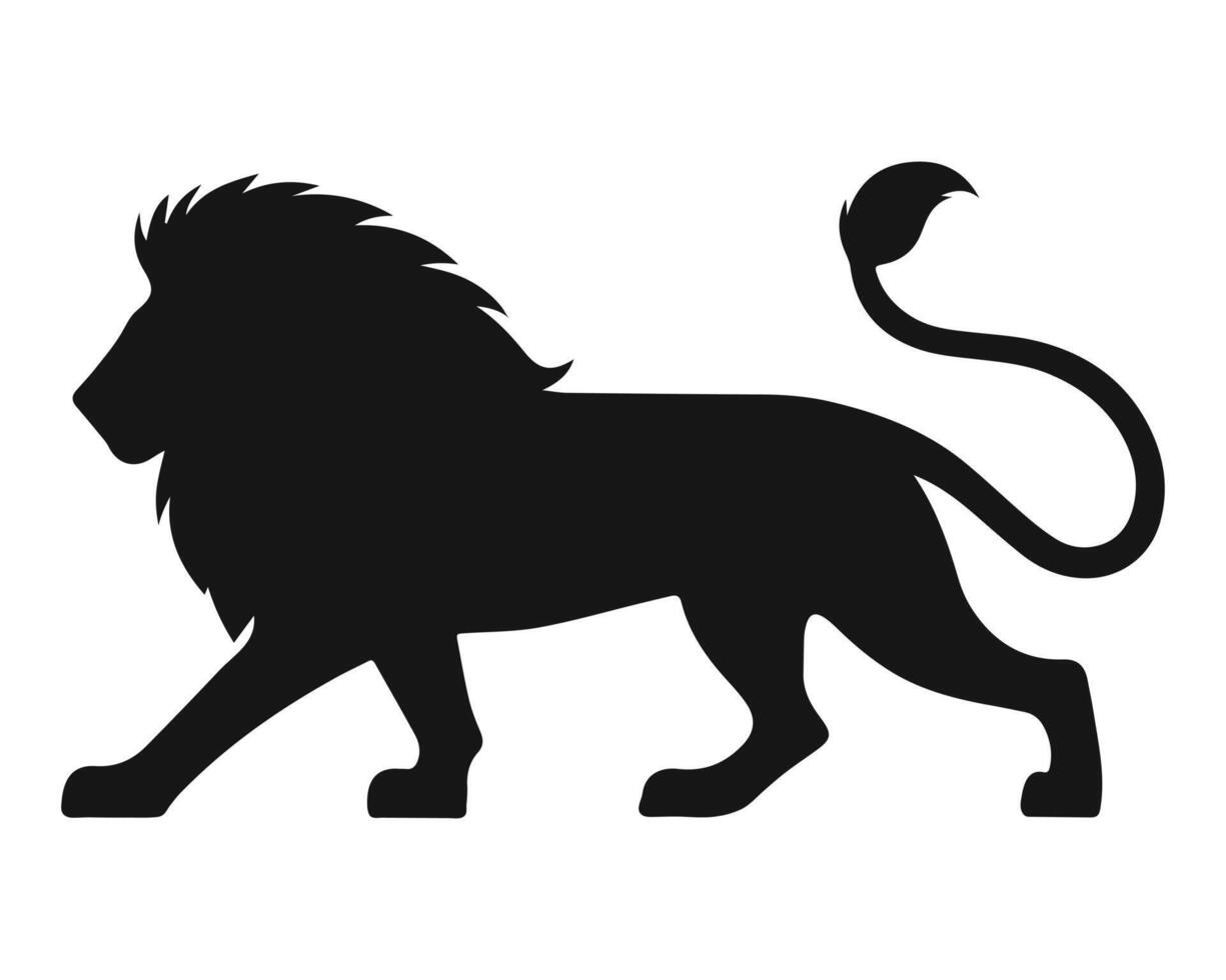 Lion black silhouette. illustration vector