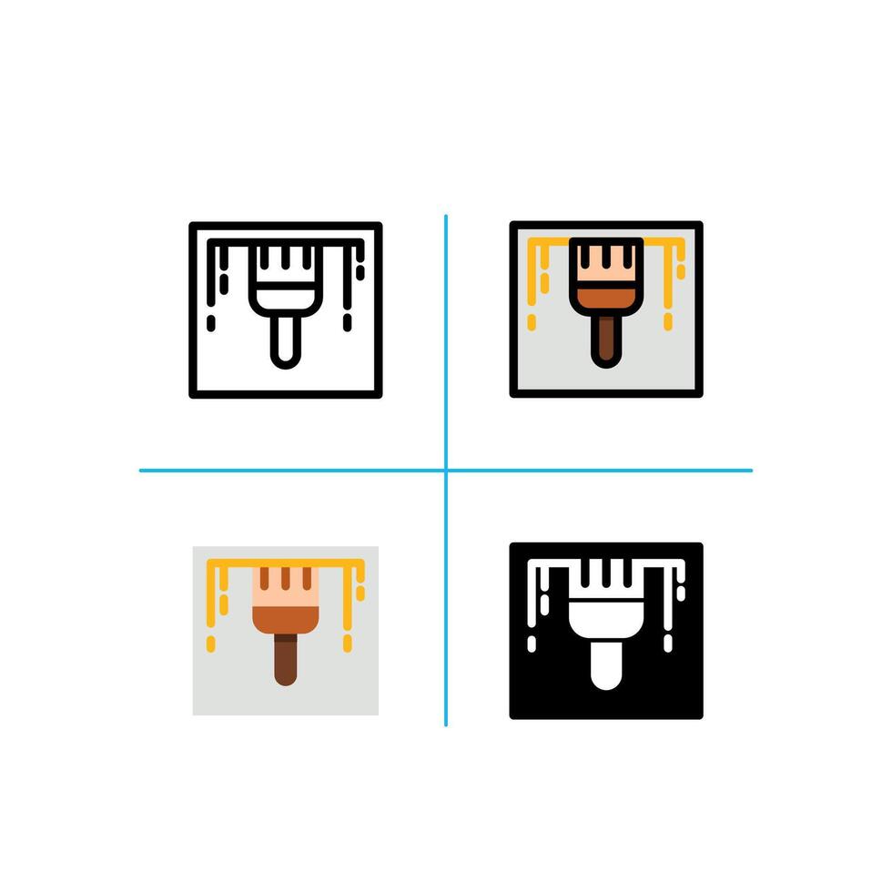 paint brush icon vector