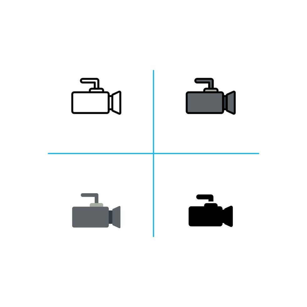 camera film recorder Icon vector
