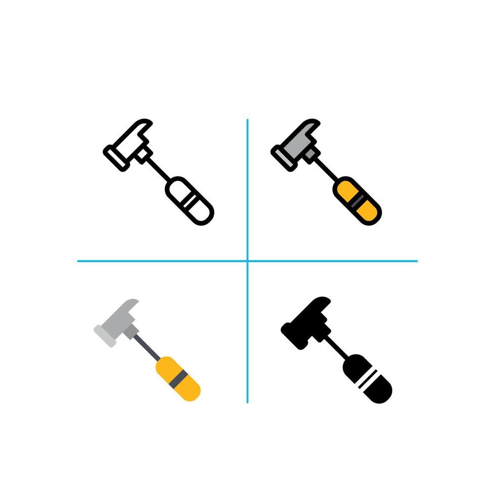 hammer tools and constructions icon vector